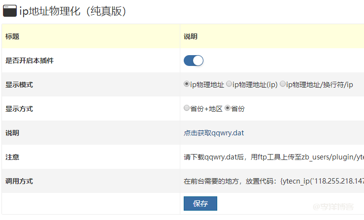 zblog利用ip地址物理化插件实现评论显示IP归属地的方法（最新兼容IPV4/V6） 第1张